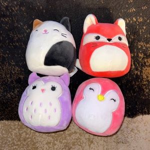 4 available a cat, fox , owl , and a penguin. Take all four together!